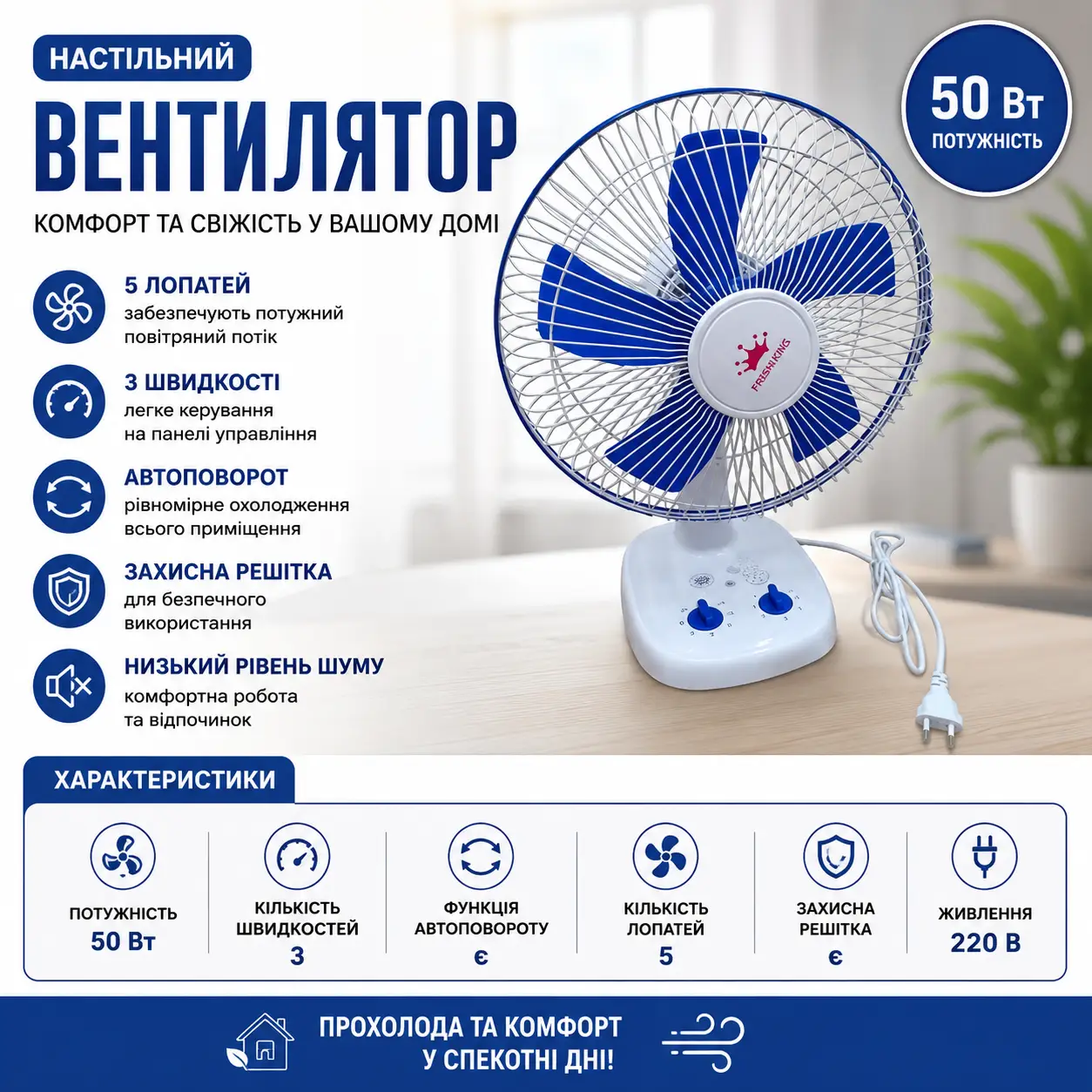 30.png Вентилятор настільний Prandtex FT-30 (4) - Зображення 1