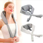 Ударний U-подібний вібромасажер , плечей та шиї Neck massager HJ-818, сірий GT-307 - Зображення 3