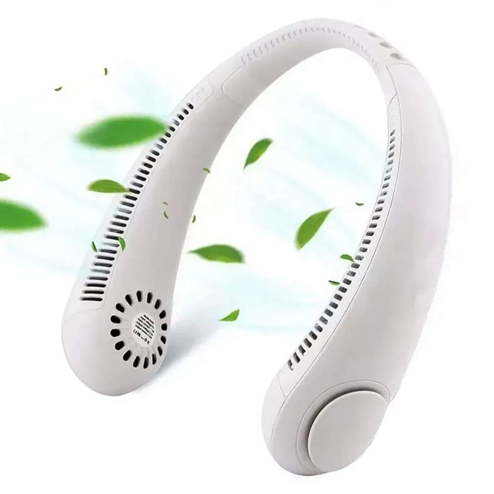 444.png Акумуляторний вентилятор на шию з USB (білий, рожевий, блакитний) 77488-12(300) - Зображення 1