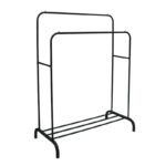 Подвійна стійка вішалка для одягу Double floor Hanger з полицею для взуття (6) - Зображення 2