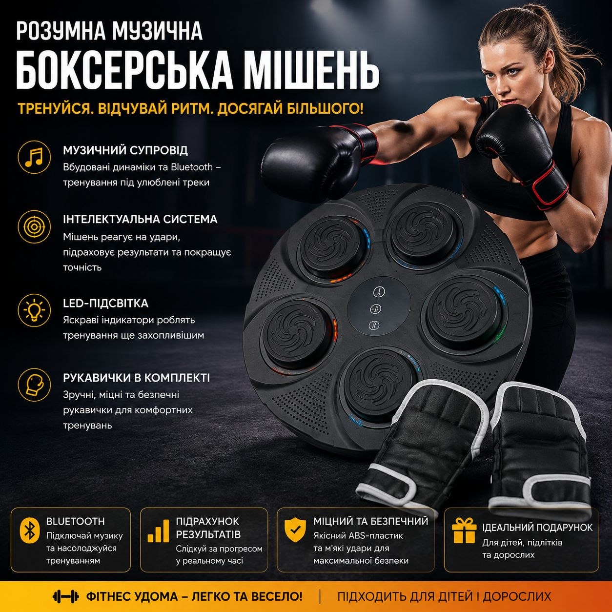 photo_2026-08-16_08-00-23 Настінний музичний тренажер для боксу Boxing Електронна мішень 5 цілей АR-0140 (10) - Зображення 1