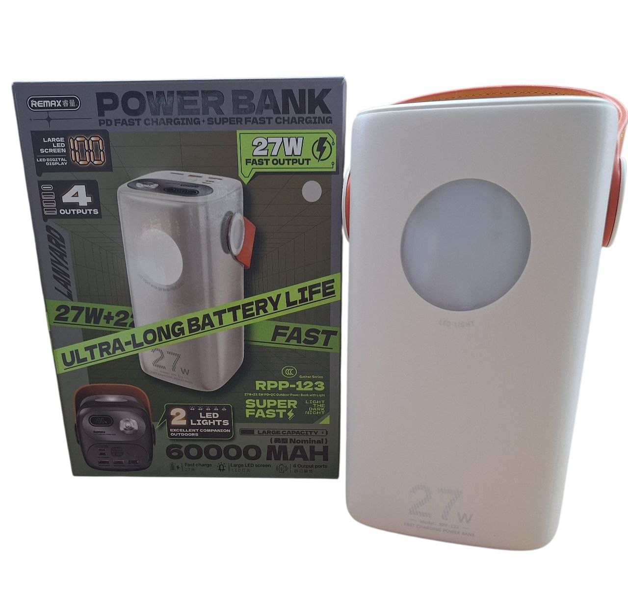 rpp-123.jpg Павербанк REMAX з швидкою зарядкою 60000 mAh RPP-123 (12) - Зображення 1